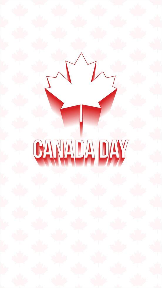 Canada day mobile background vector