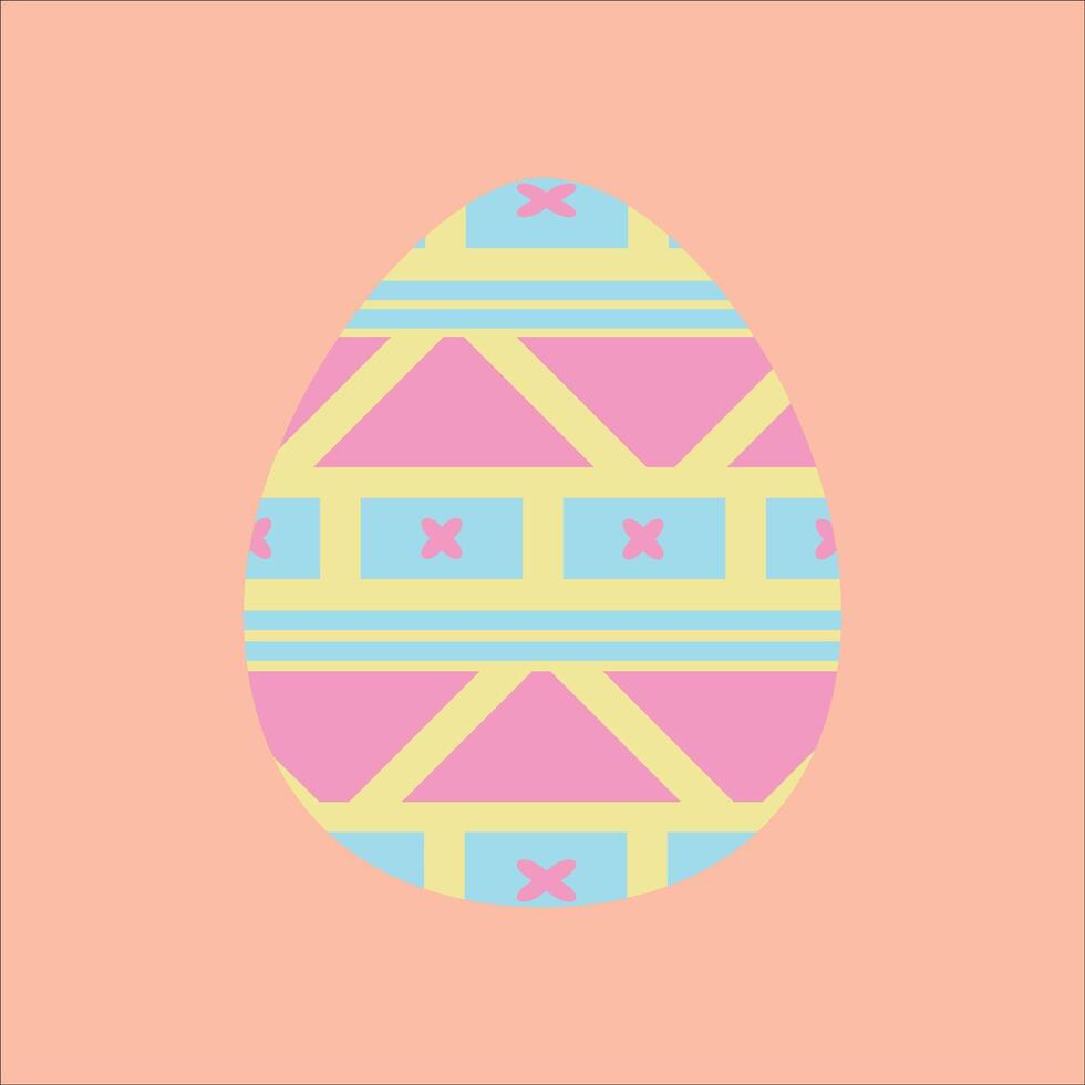 Easter egg block pattern vector