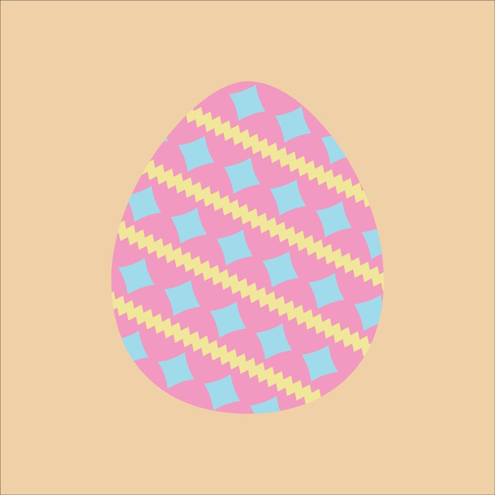 Easter egg diamond pattern vector