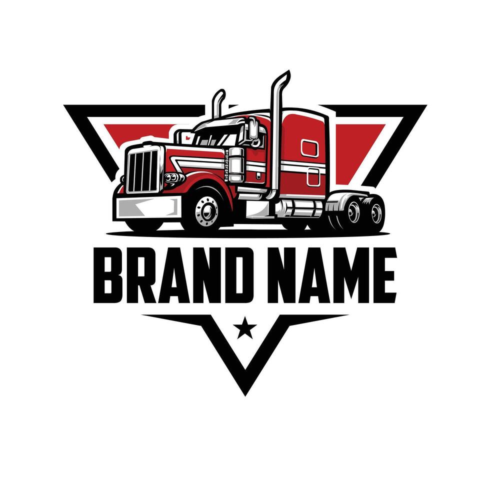 Truck logo vector, ready made logo template isolated. Best for trucking and freight related industry vector