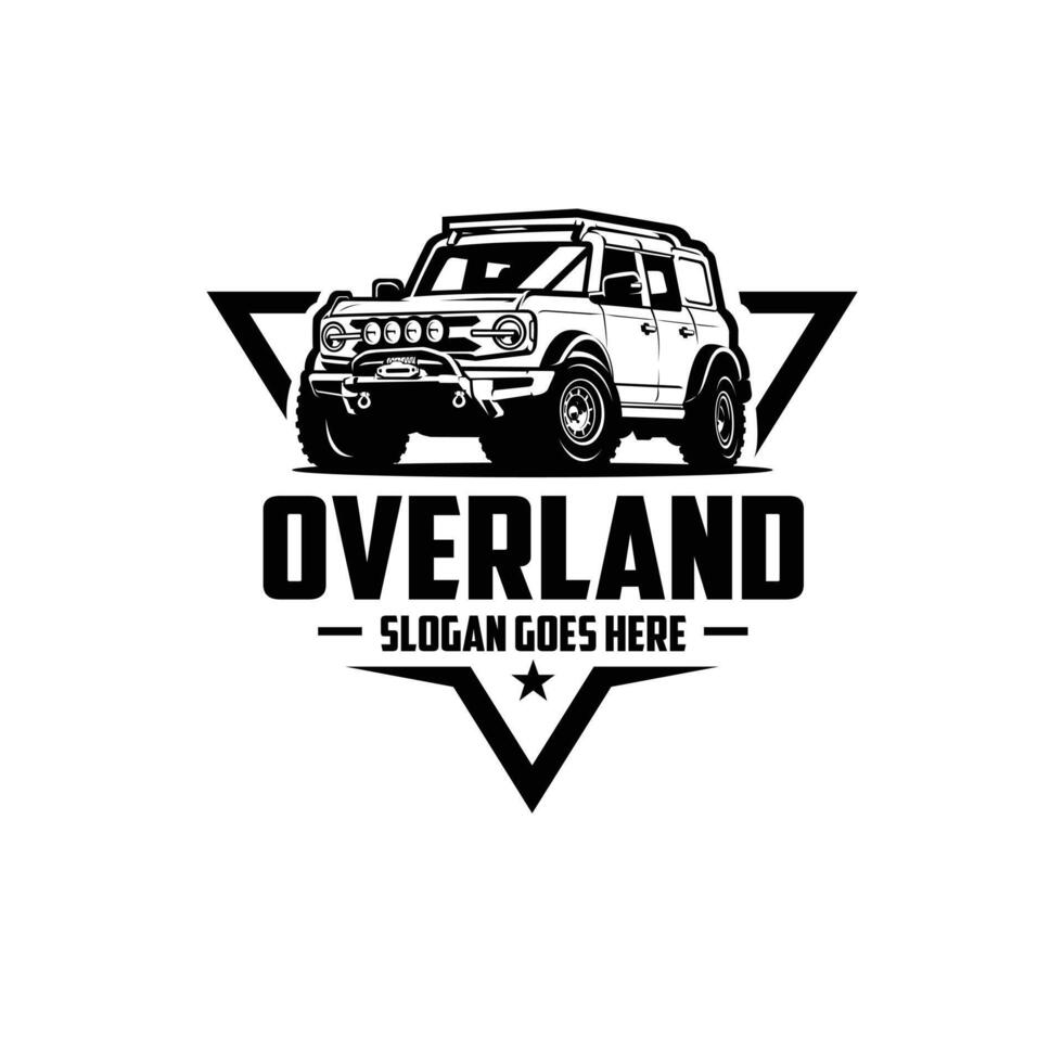 Overland offroad vehicle logo emblem vector isolated, Best for automotive related industry