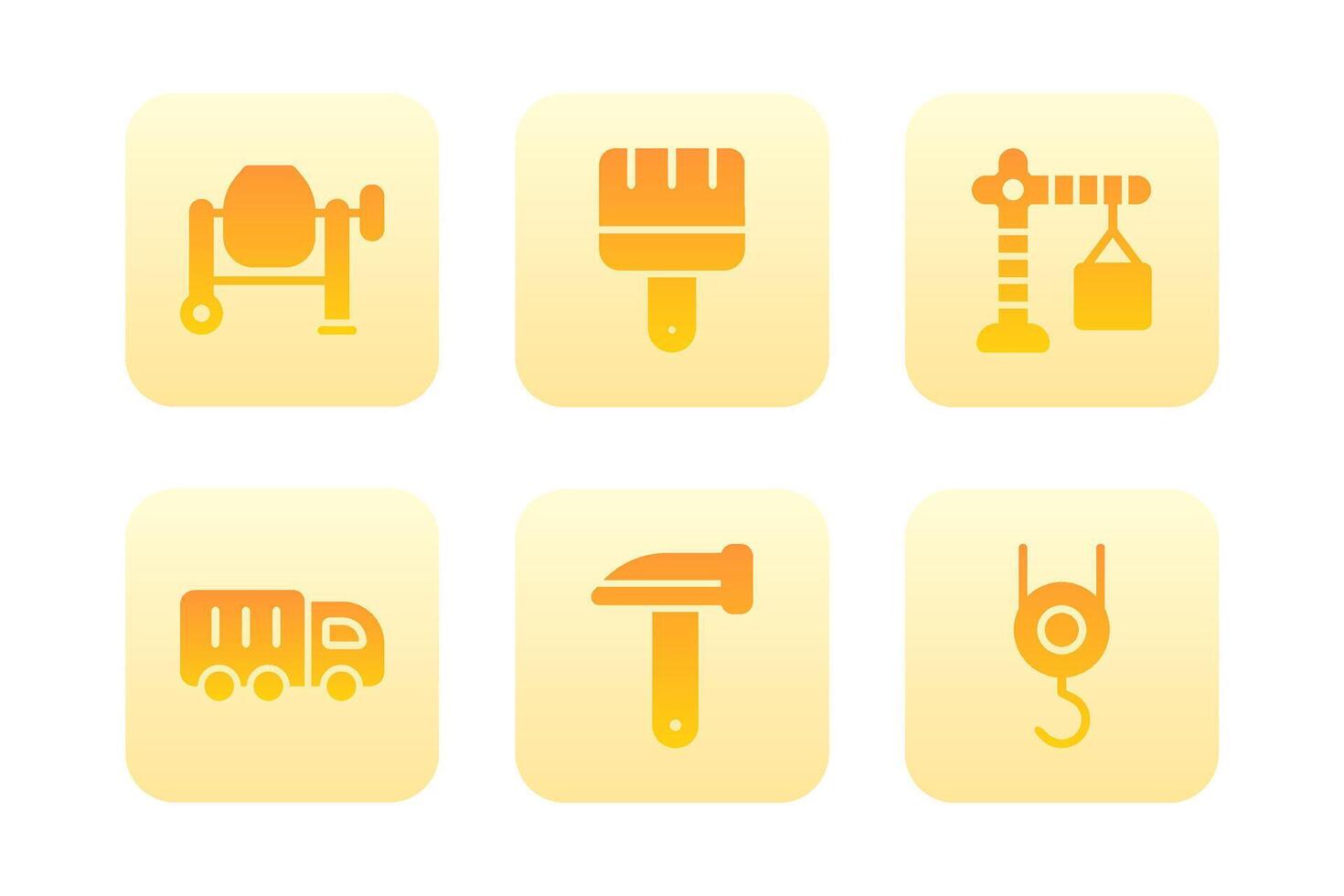 set of icons for construction vector