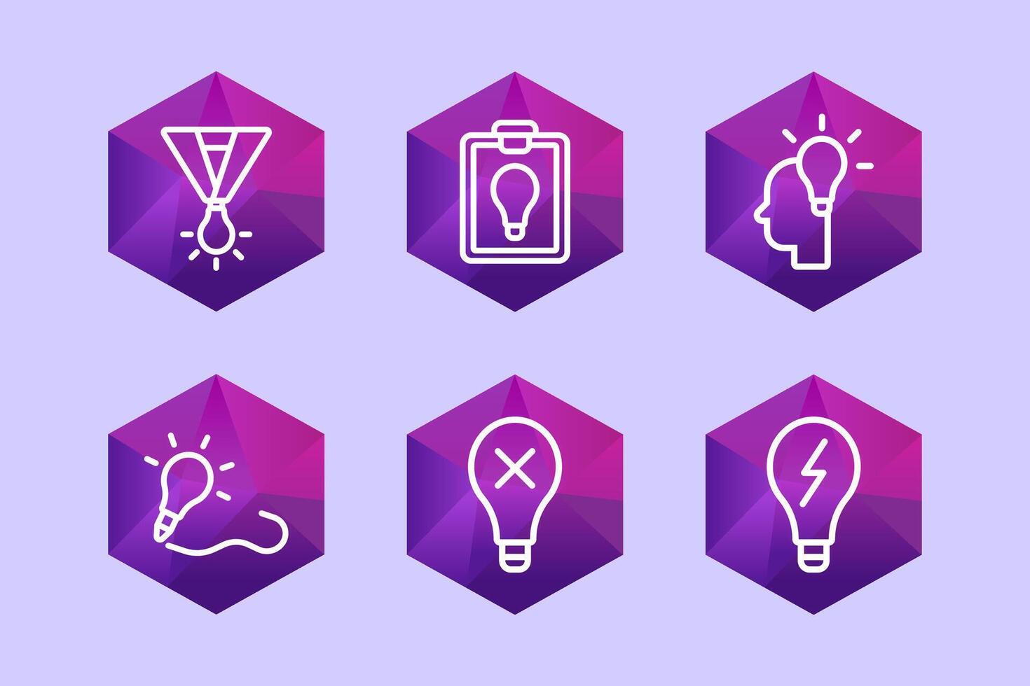 set of icons for idea vector