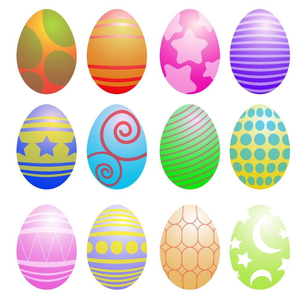 The easter egg multi color for holiday concept. vector