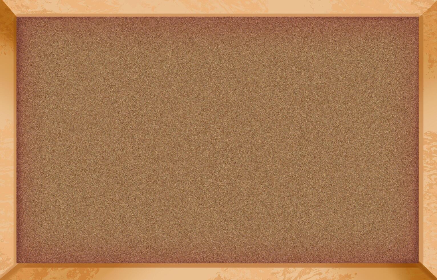 Blank copy spaced cork notice board with wooden frame illustration background isolated on horizontal ratio template. Presentation title cover, website backdrop, poster print or brochure background. photo