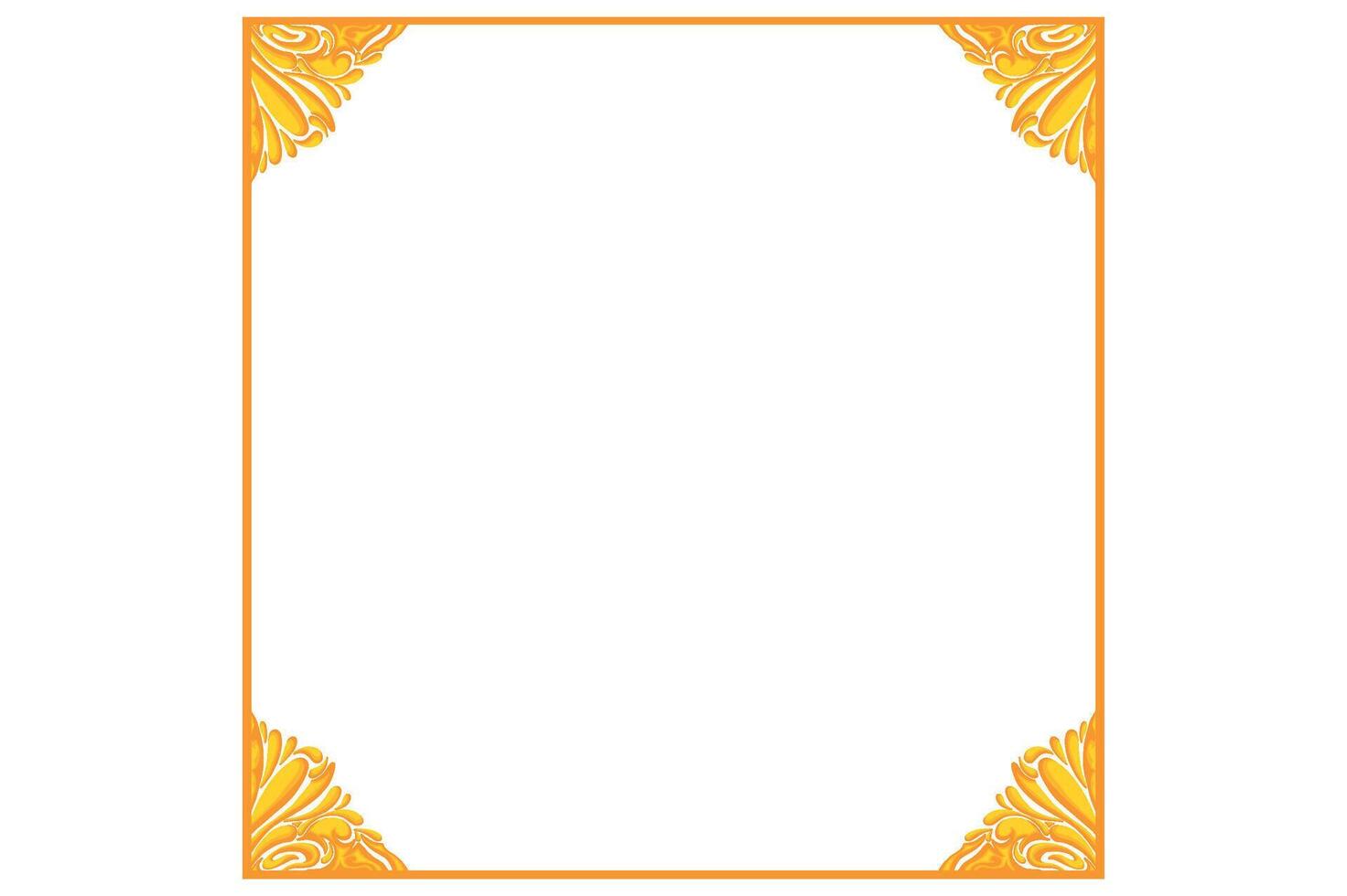 Golden Ornament Frame Border Vector Design For Decoration Element