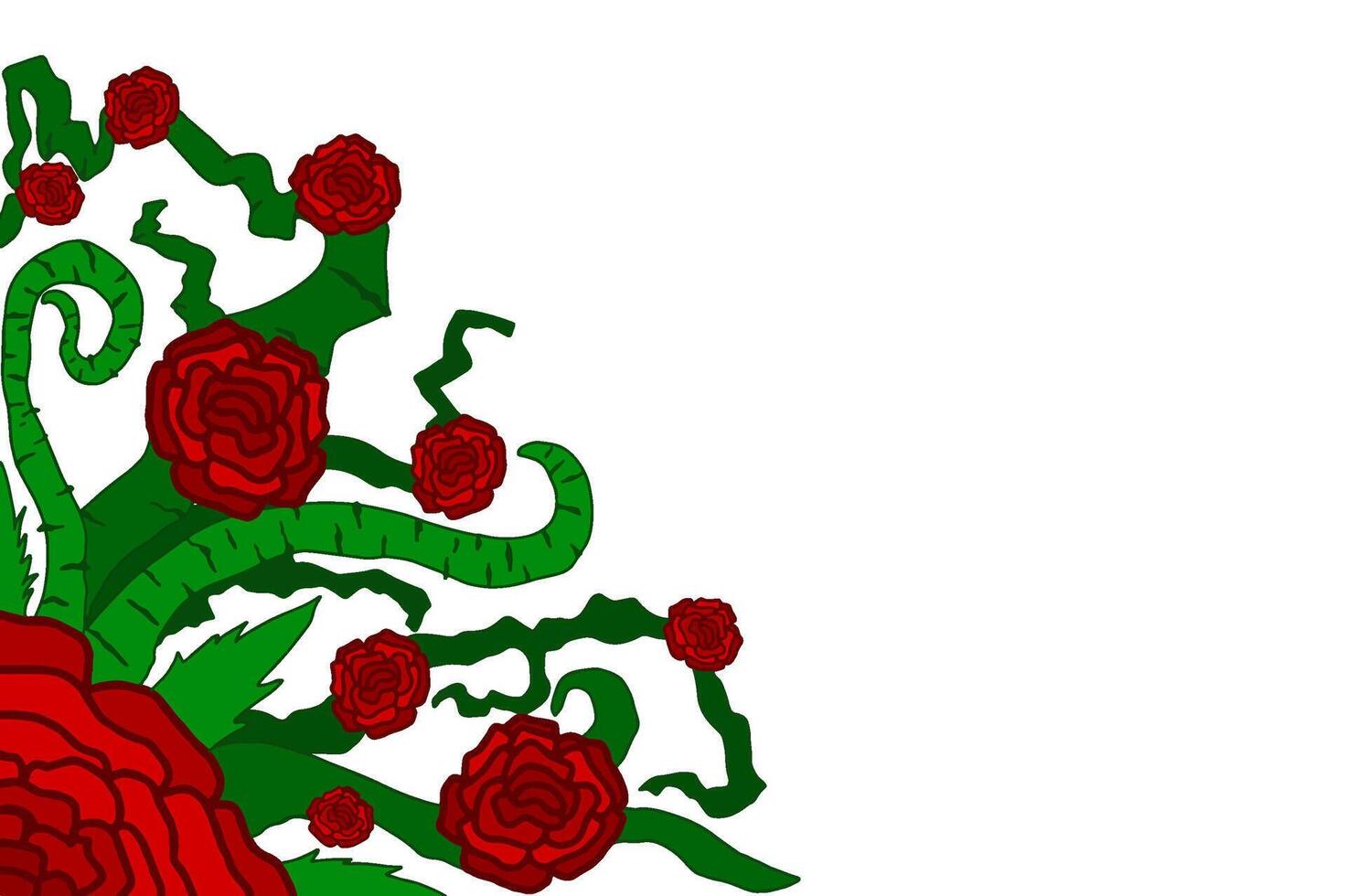 flora y Rosa ornamento marco frontera vector para decoración diseño