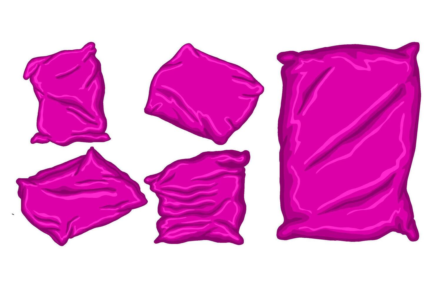 Set Of Pink Pillow Vector