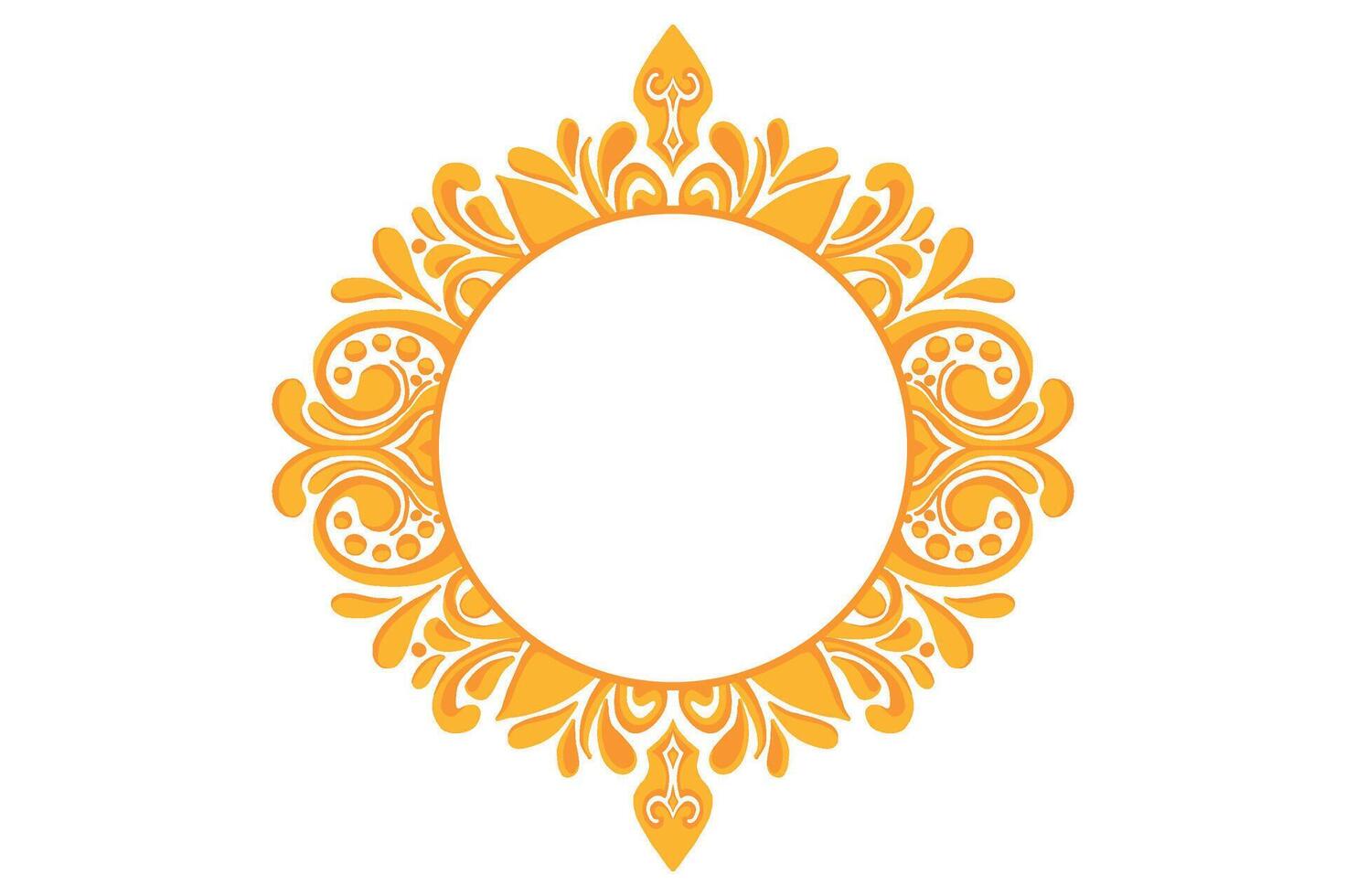 Golden Ornament Frame Border Vector Design For Decoration Element