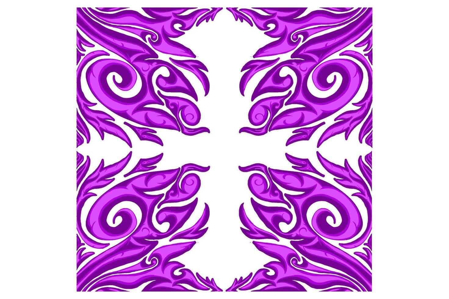 Purple Wings Ornament Frame Border Vector For Decoration Design