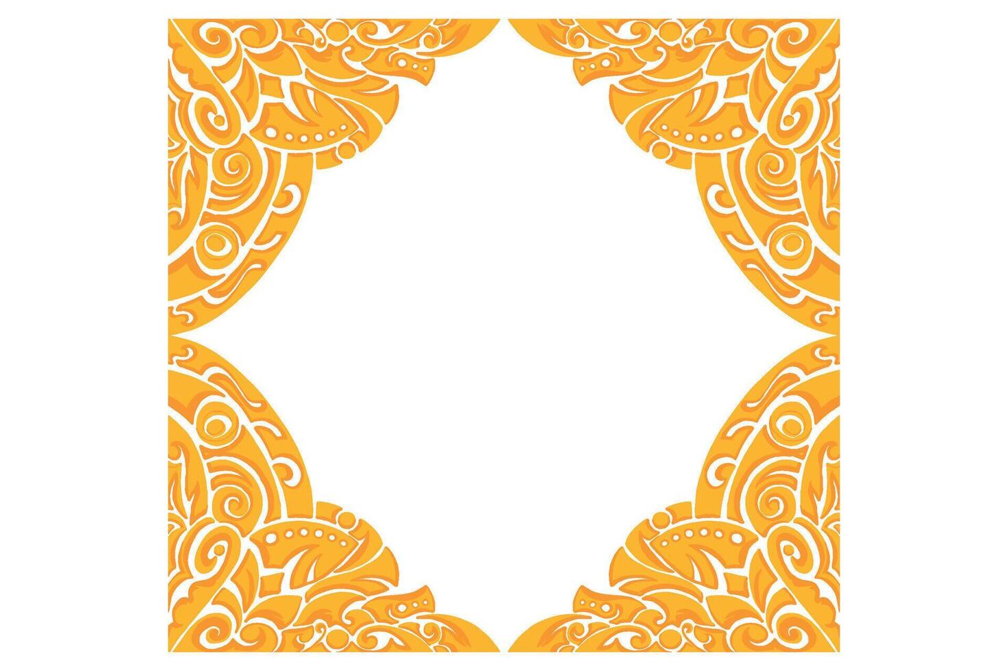 Golden Ornament Frame Border Vector Design For Decoration Element