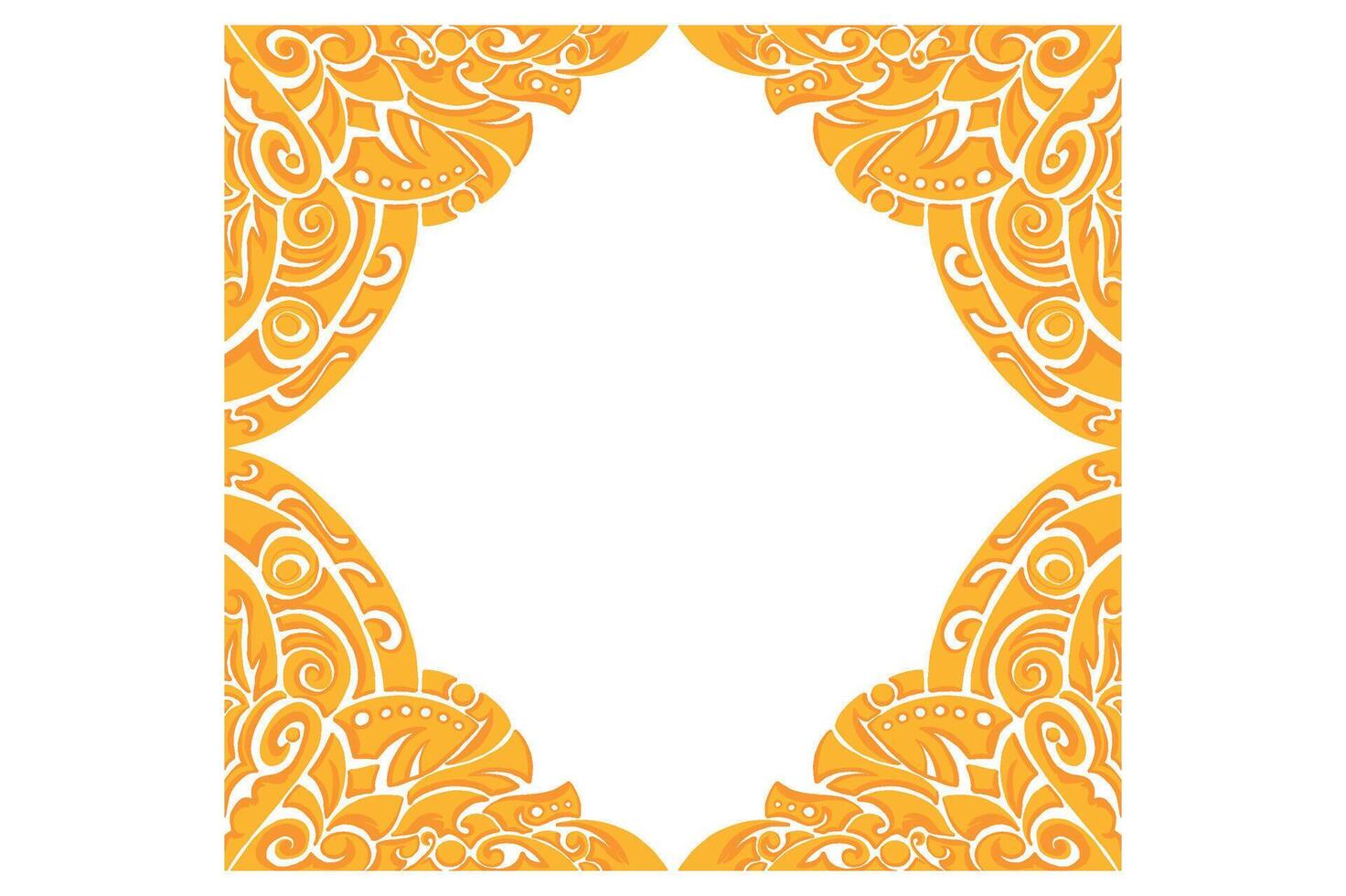 Golden Ornament Frame Border Vector Design For Decoration Element