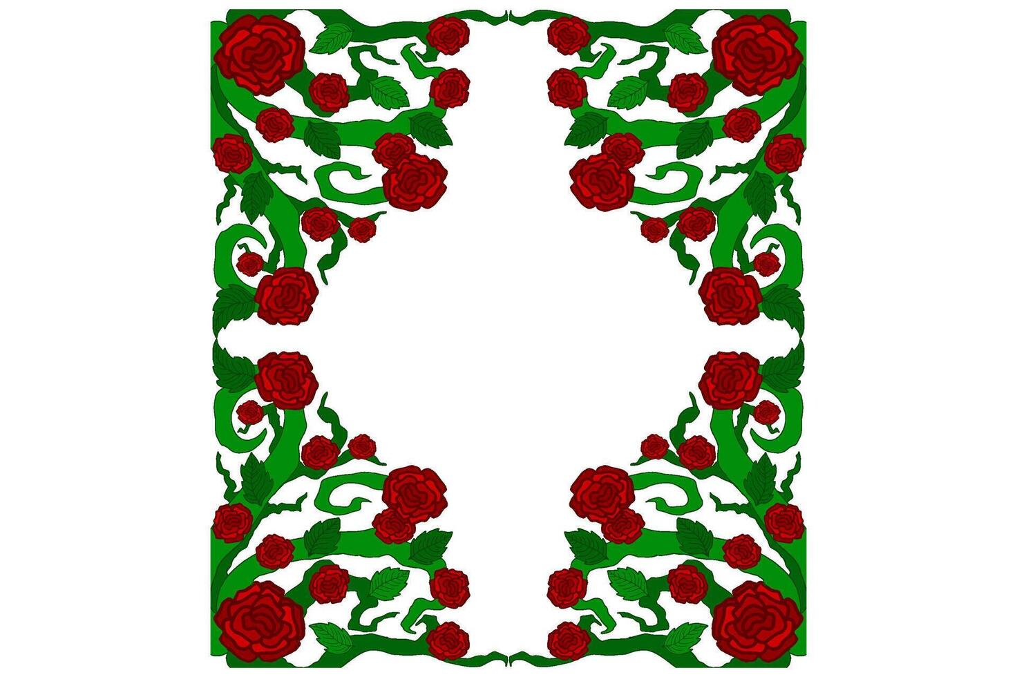 flora y Rosa ornamento marco frontera vector para decoración diseño