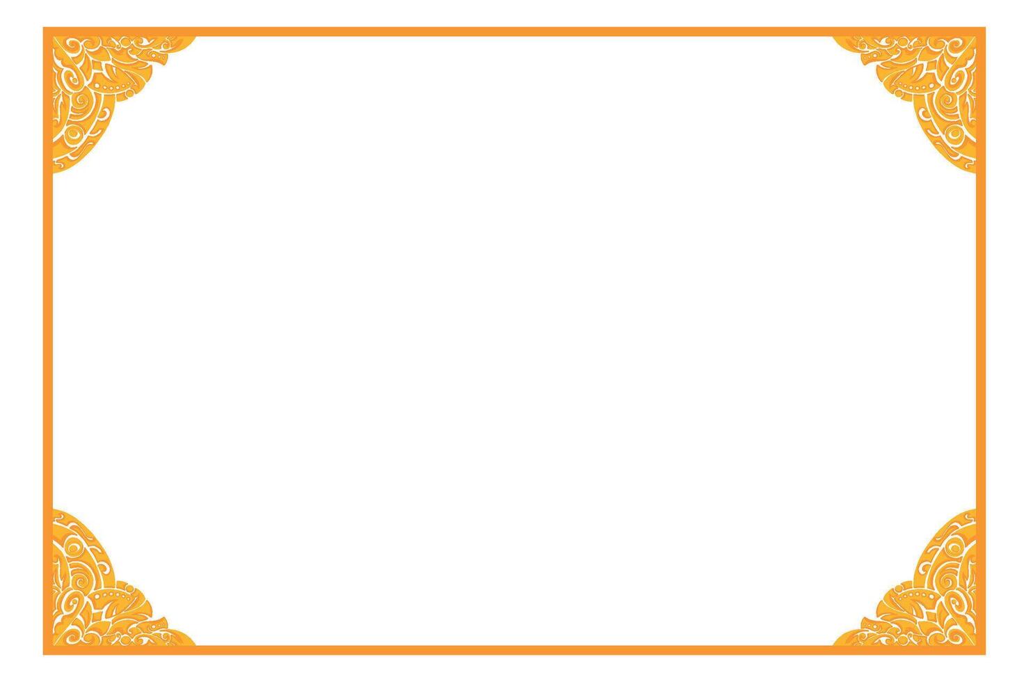 Golden Ornament Frame Border Vector Design For Decoration Element