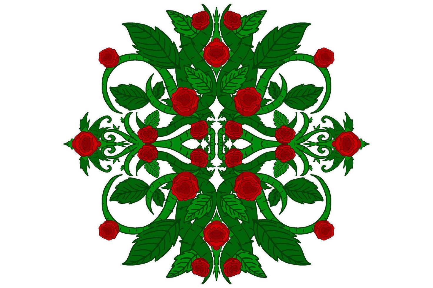 Flora and Rose Ornament Frame Border Vector For Decoration Design