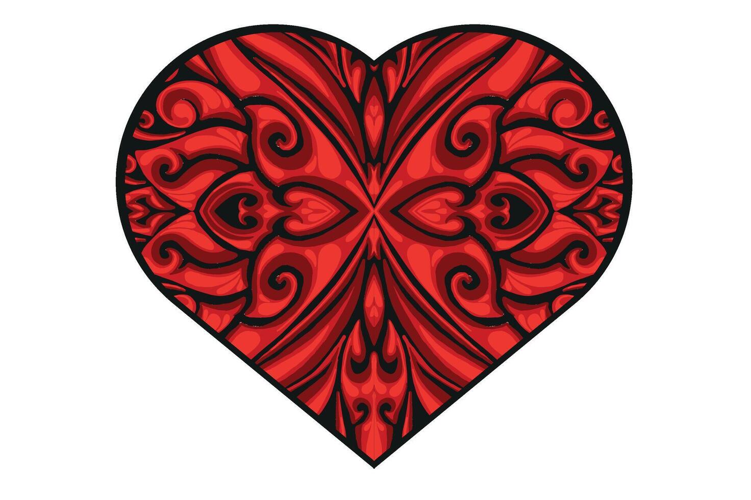 Love Ornament Vector Design For Valentine Decoration