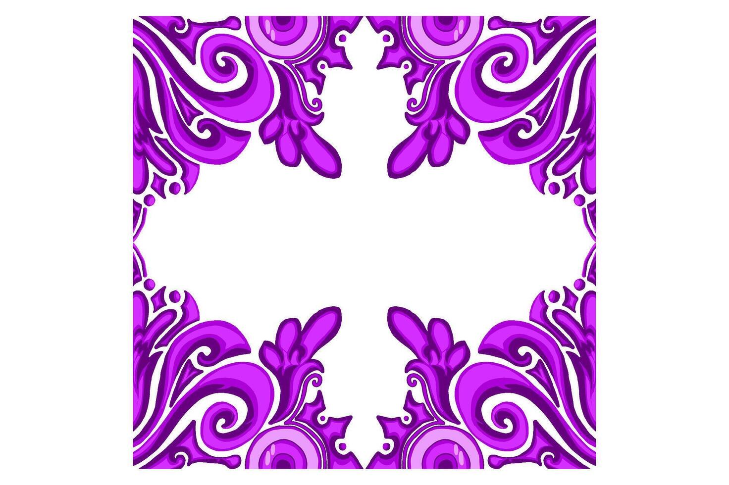 Purple Eye Ball Angel Ornament Frame Border vector