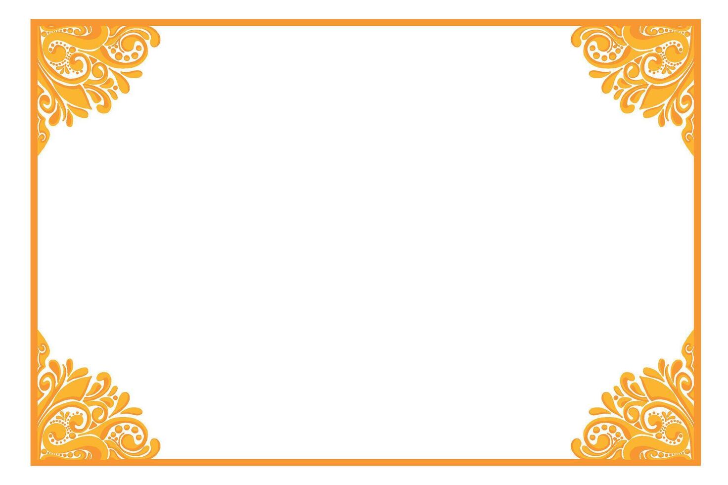 Golden Ornament Frame Border Vector Design For Decoration Element