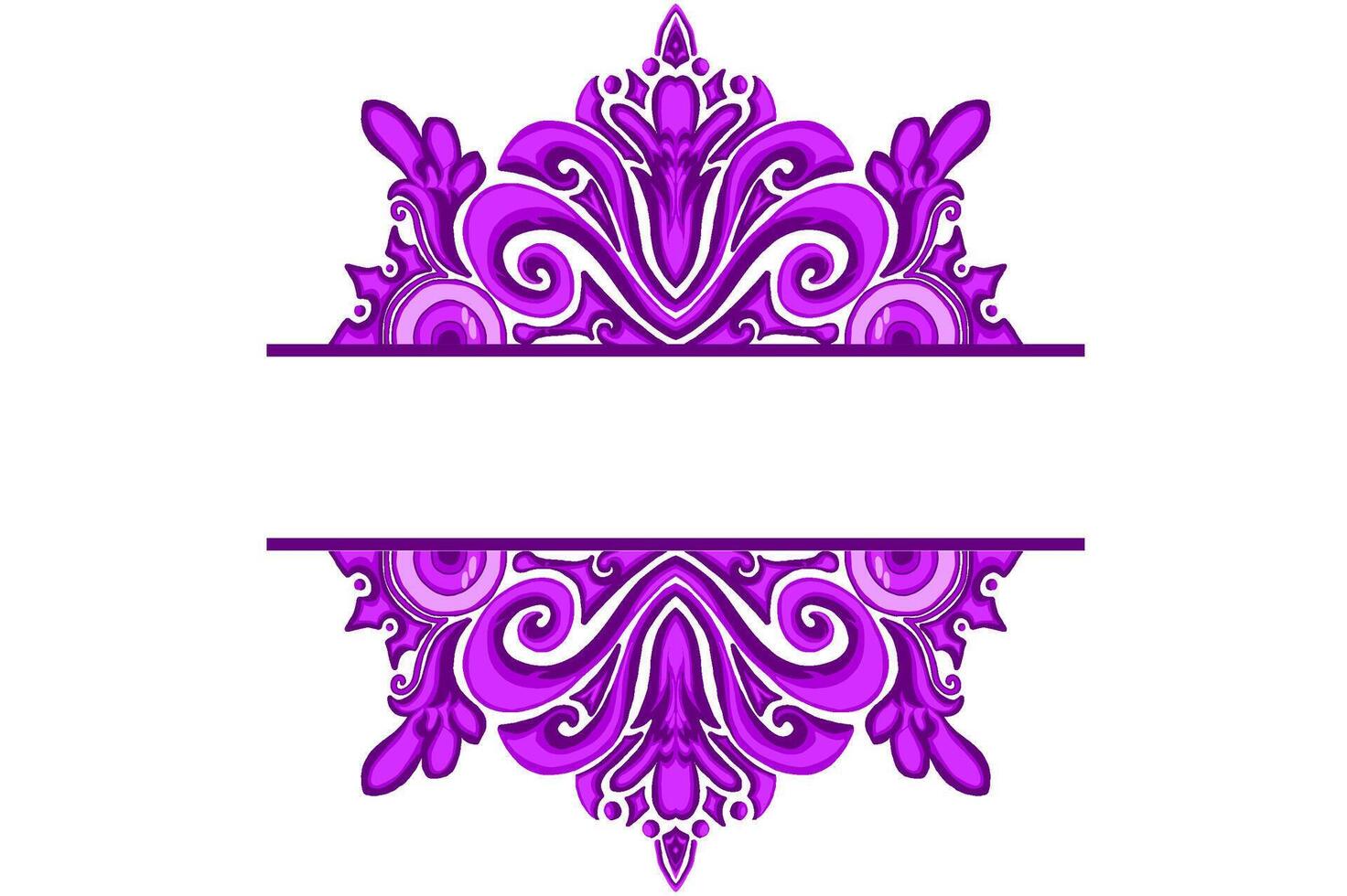 Purple Eye Ball Angel Ornament Frame Border vector