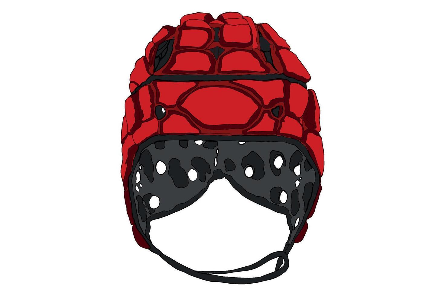 deporte - rojo rugby casco vector