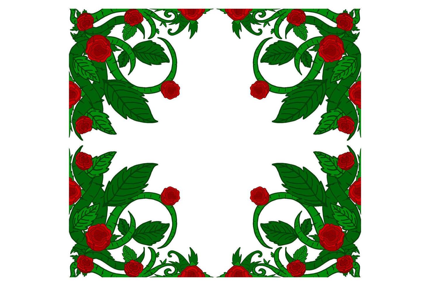 flora y Rosa ornamento marco frontera vector para decoración diseño