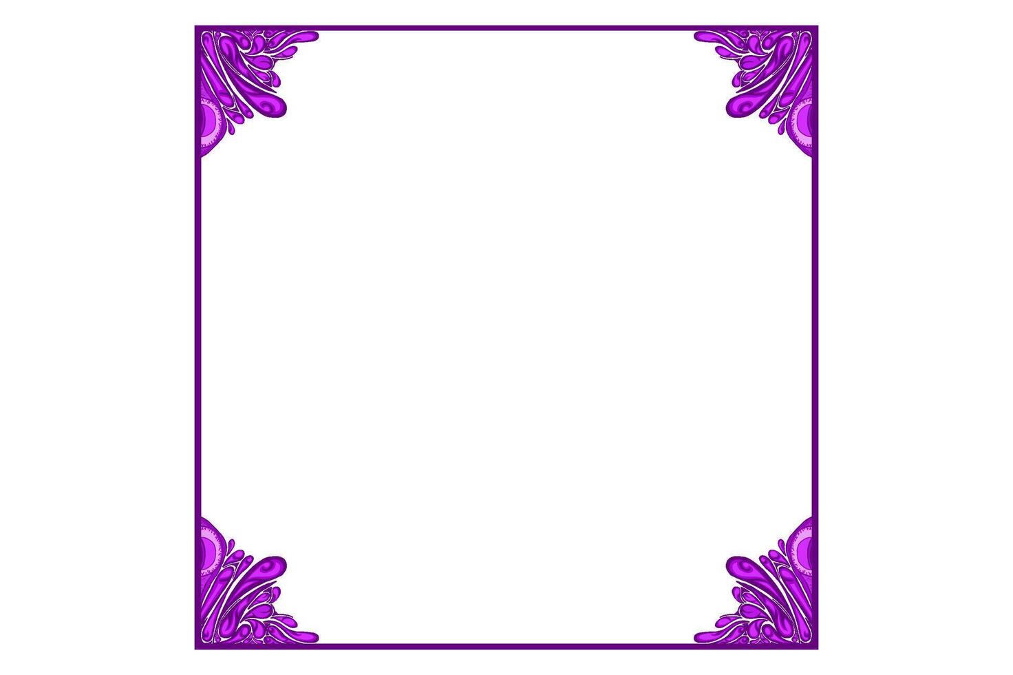 Purple Eye Ball Angel Ornament Frame Border vector