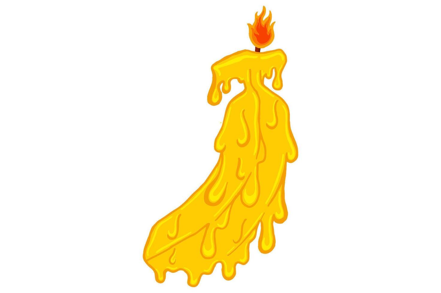 Banana Fruit Candle Melting Vector