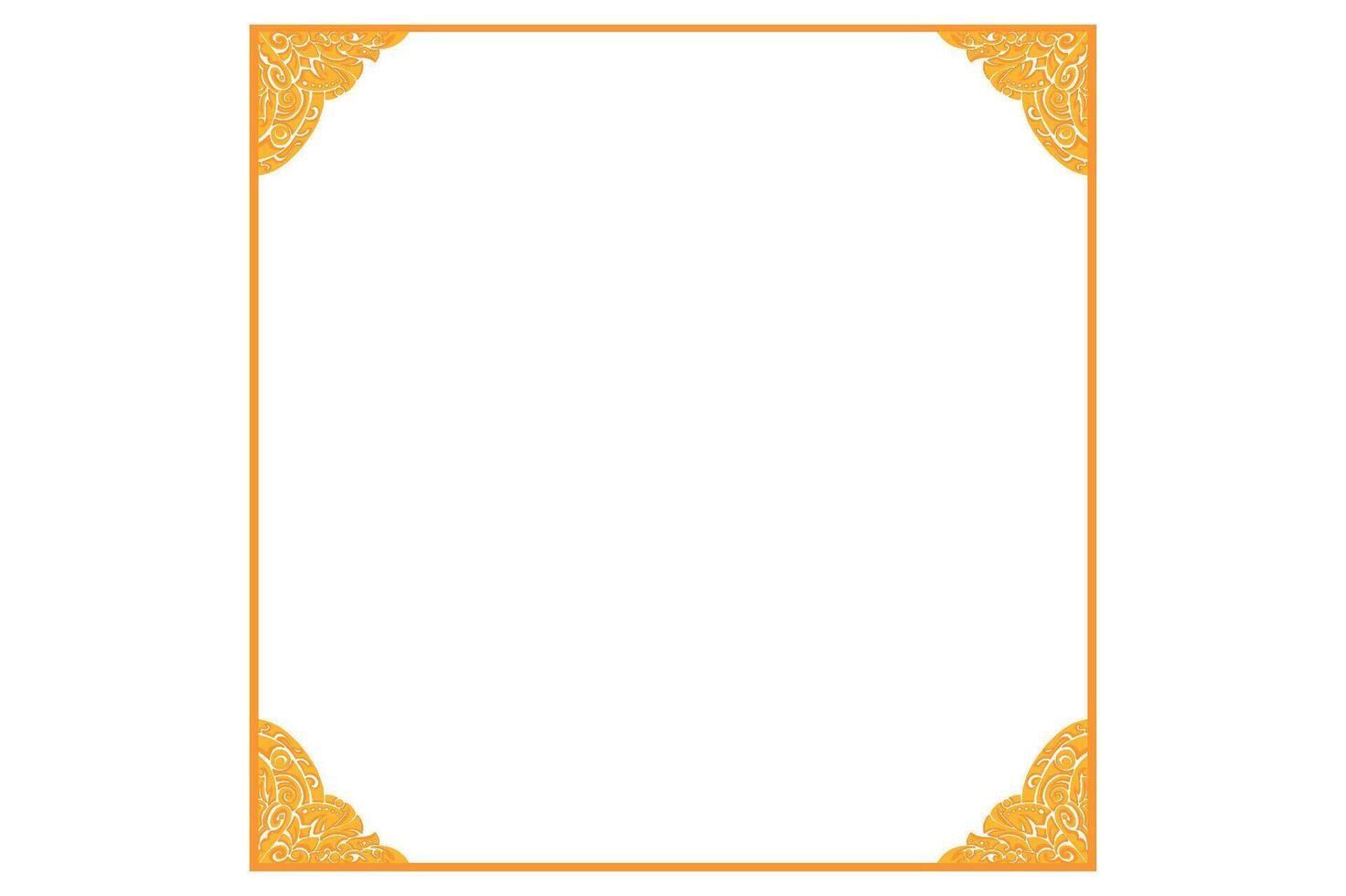 Golden Ornament Frame Border Vector Design For Decoration Element