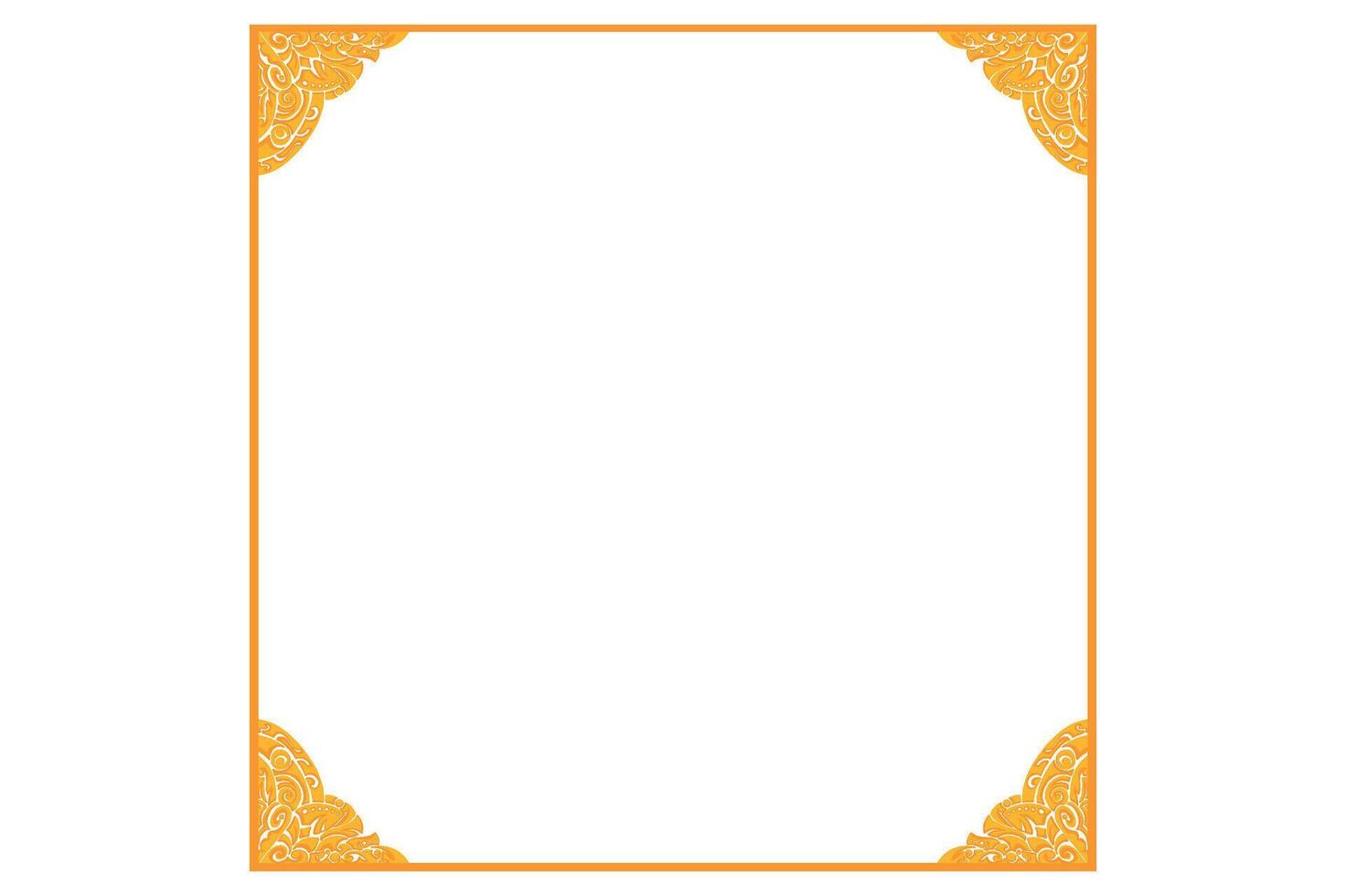 Golden Ornament Frame Border Vector Design For Decoration Element