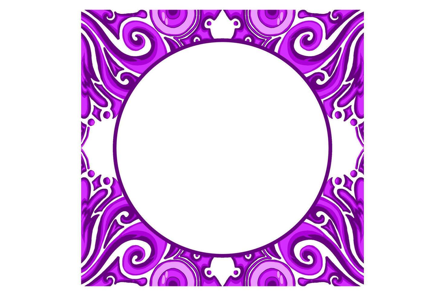 Purple Eye Ball Angel Ornament Frame Border vector