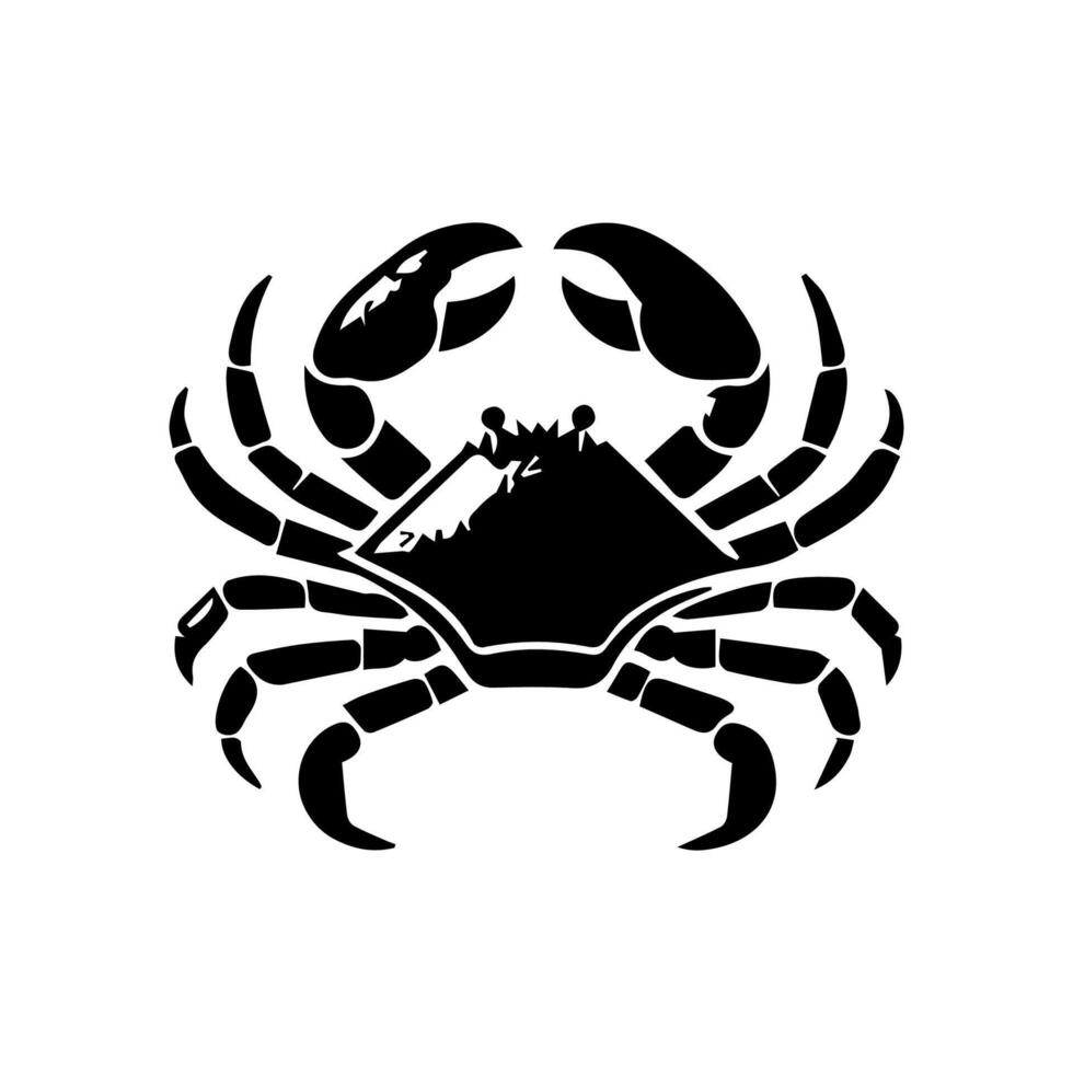 Crab silhouette. Logo. Isolated crab on white background vector