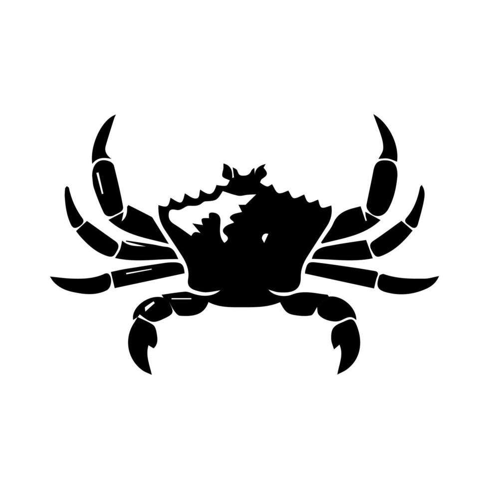 Crab silhouette. Logo. Isolated crab on white background vector