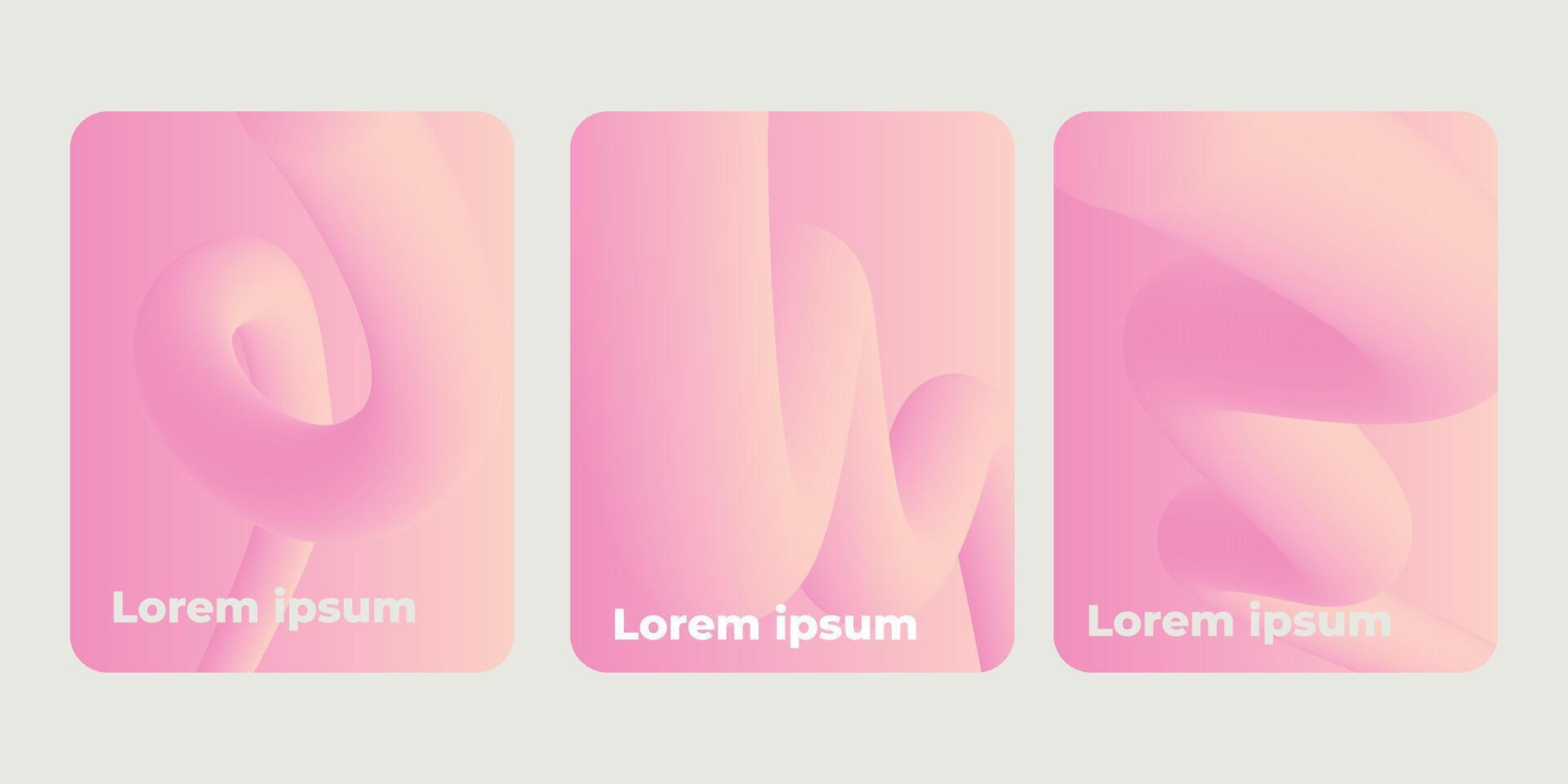 Modern abstract covers set. Cool gradient shapes composition. vector