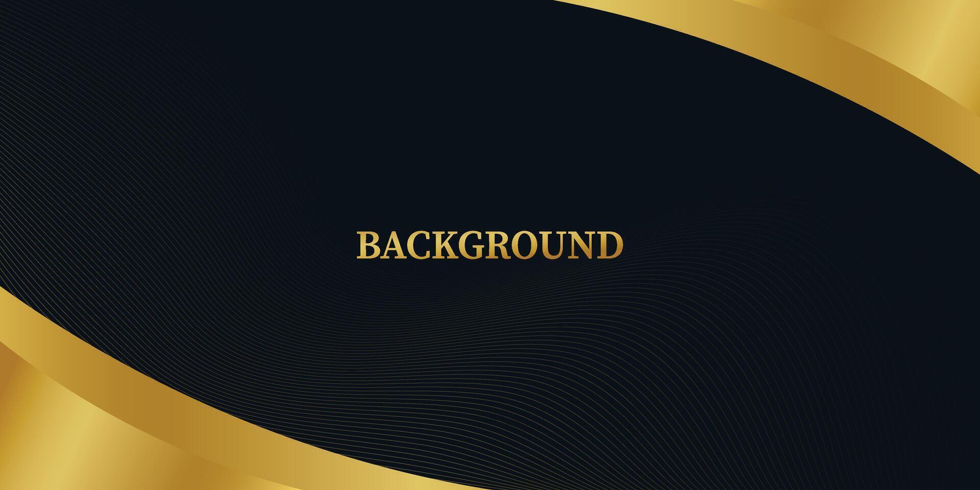 black and gold  background. Vector horizontal template for digital lux business banner, contemporary formal invitation, luxury voucher, prestigious gift certificate