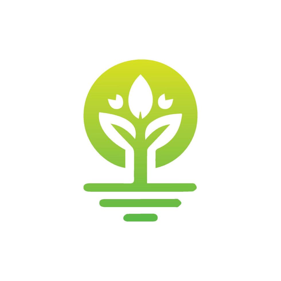 Tree icon concept of a stylized tree with leaves,  vector illustration