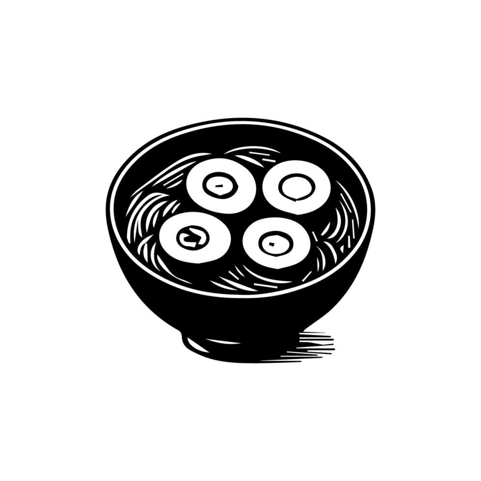 ramen fideos. vector ilustración para mascota logo o pegatinaasiática japonés tradicional comida cocina. acortar arte, menú, póster, imprimir, bandera