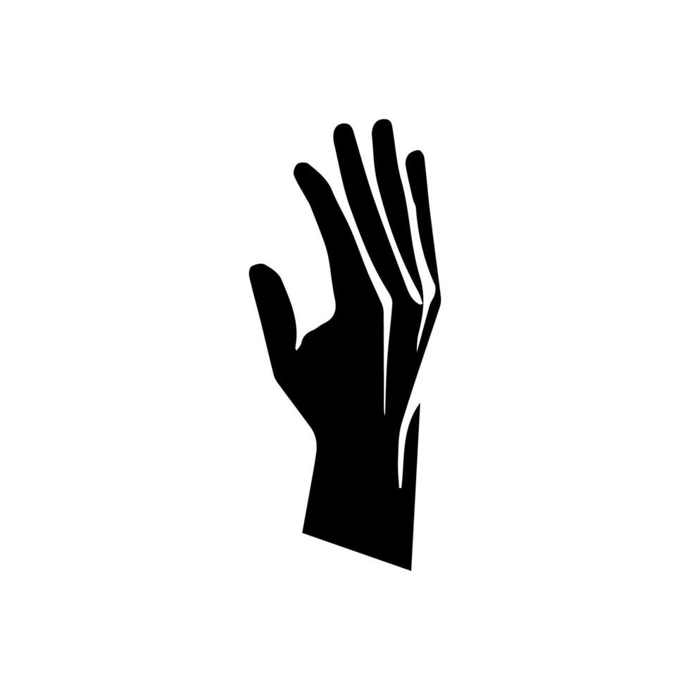 Hand icon on white background. Vector illustration.