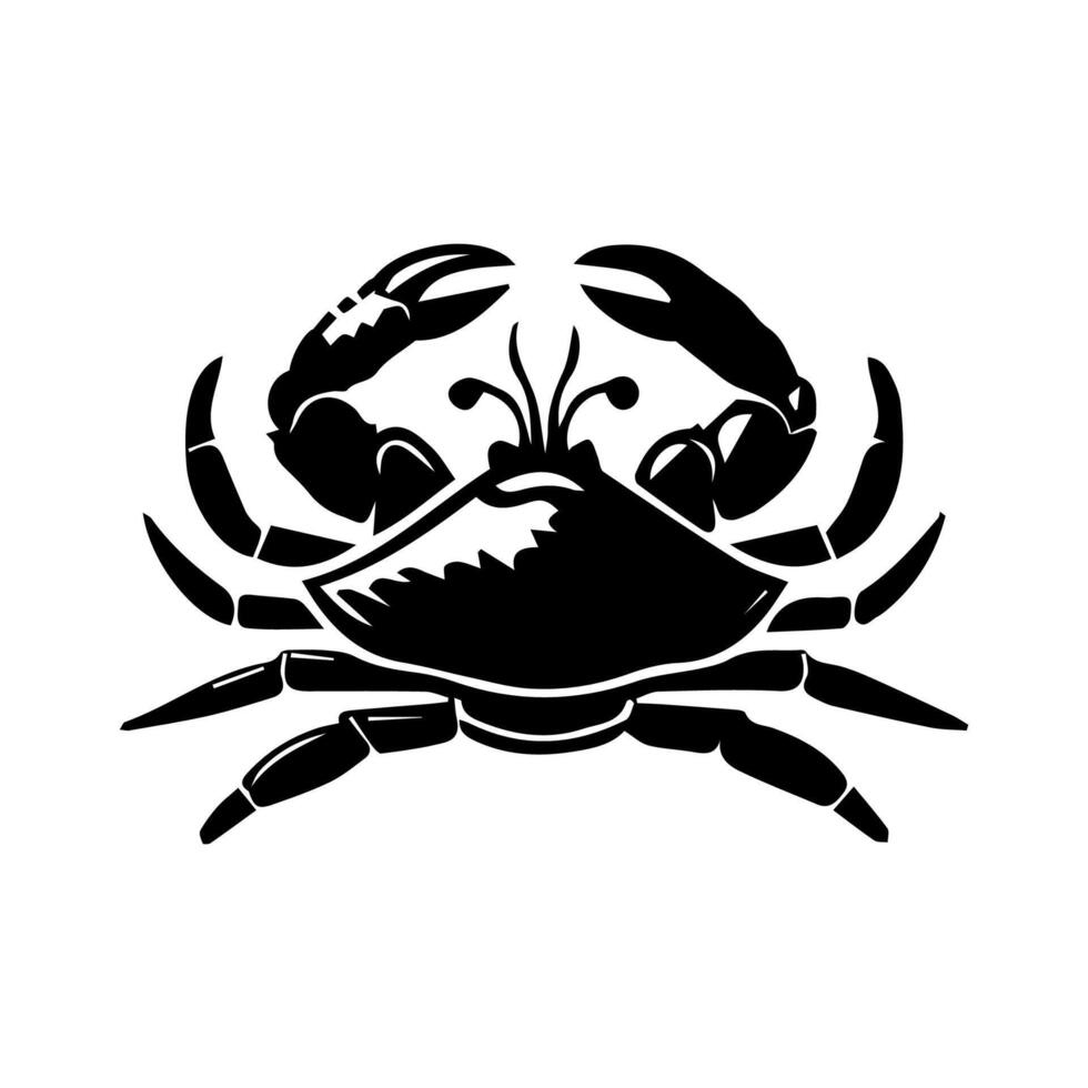 Crab silhouette. Logo. Isolated crab on white background vector