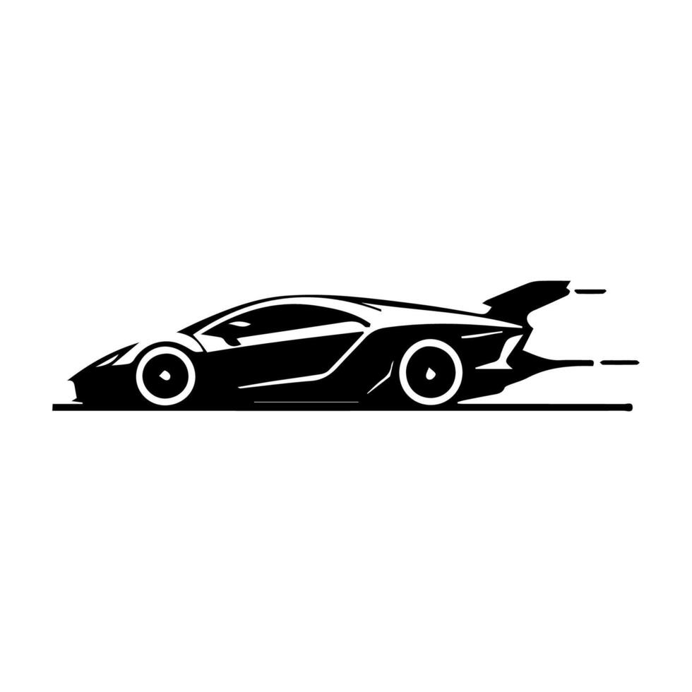 silueta carros y en el la carretera vehículo icono en aislado fondo, crear por vector. vector