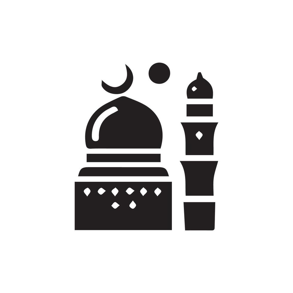 mosque silhouette  vector Ramadhan kareem