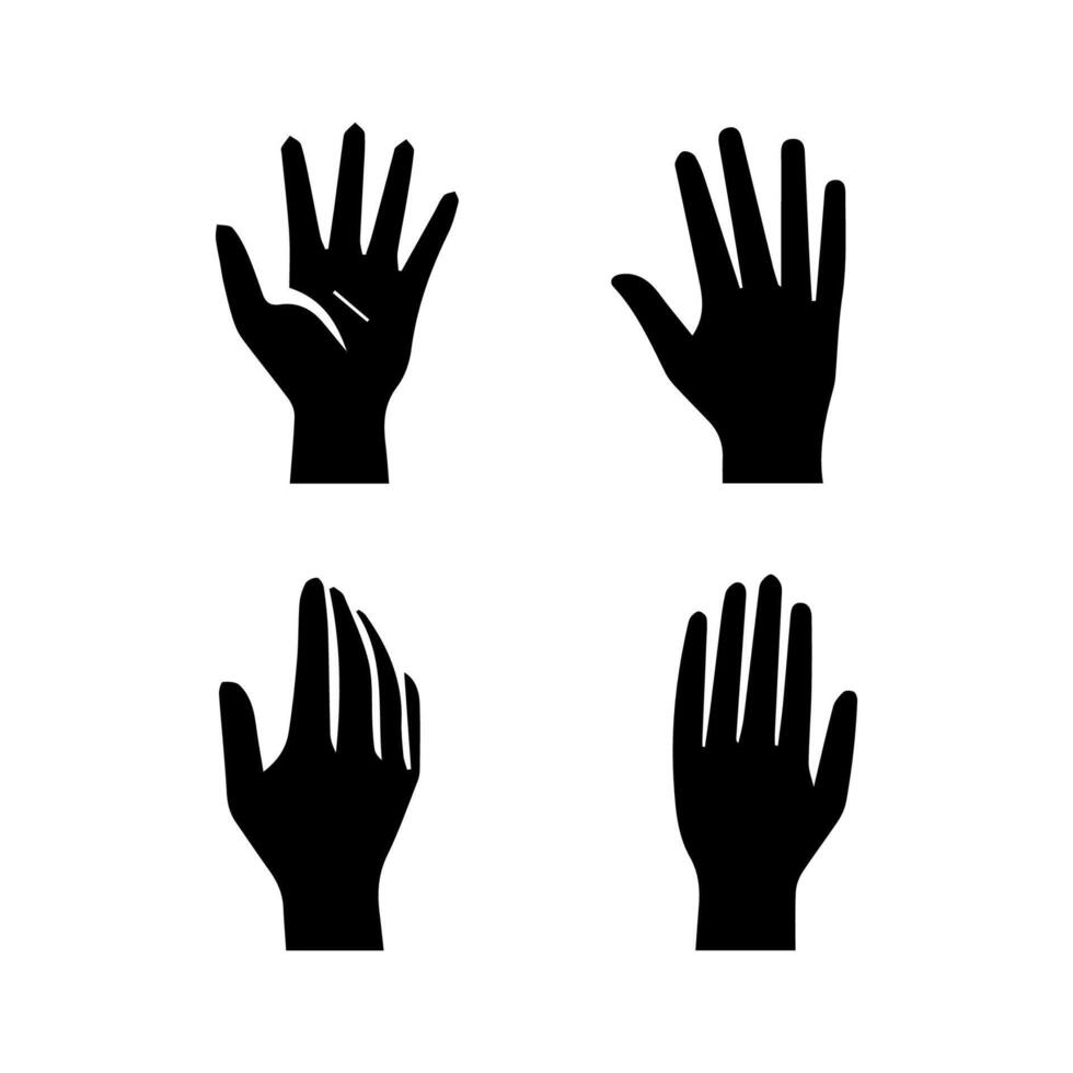 Hand icon on white background. Vector illustration.