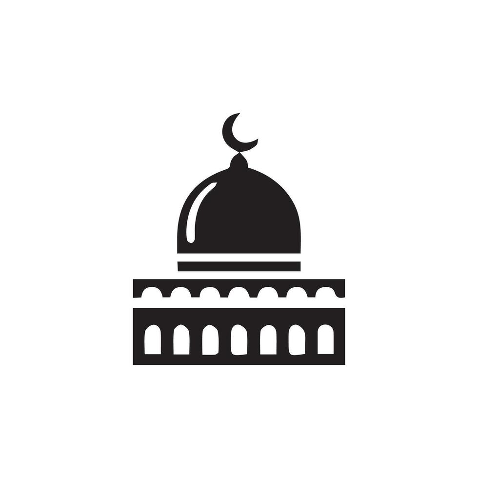 mosque silhouette vector Ramadhan kareem