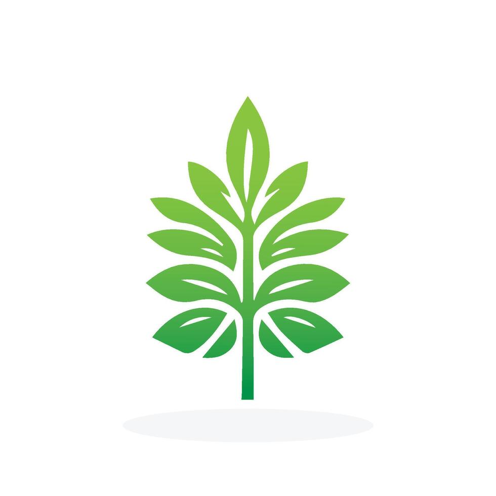 Green Leaf Icon Vector Illustrations. Landscape design, garden, Plant, nature and ecology vector logo. Ecology Happy life Logotype concept icon. Vector illustration, Graphic Design Free Vector