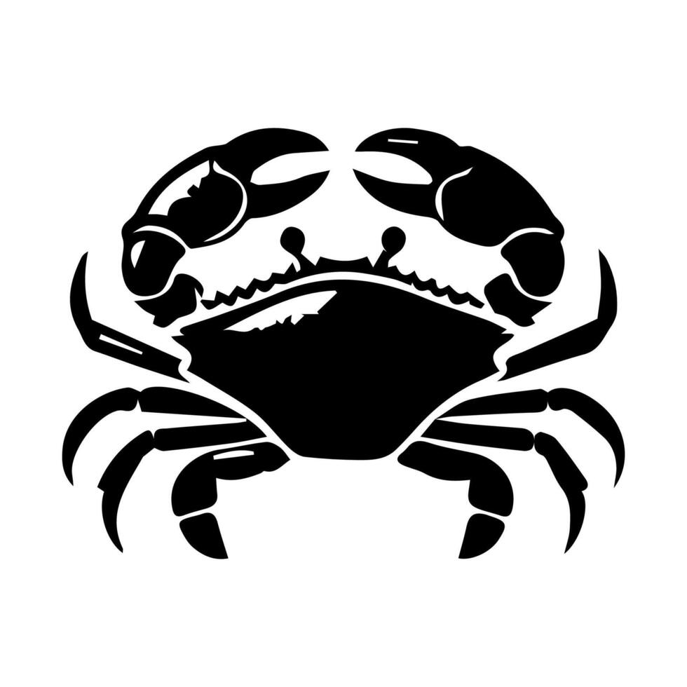 Crab silhouette. Logo. Isolated crab on white background vector