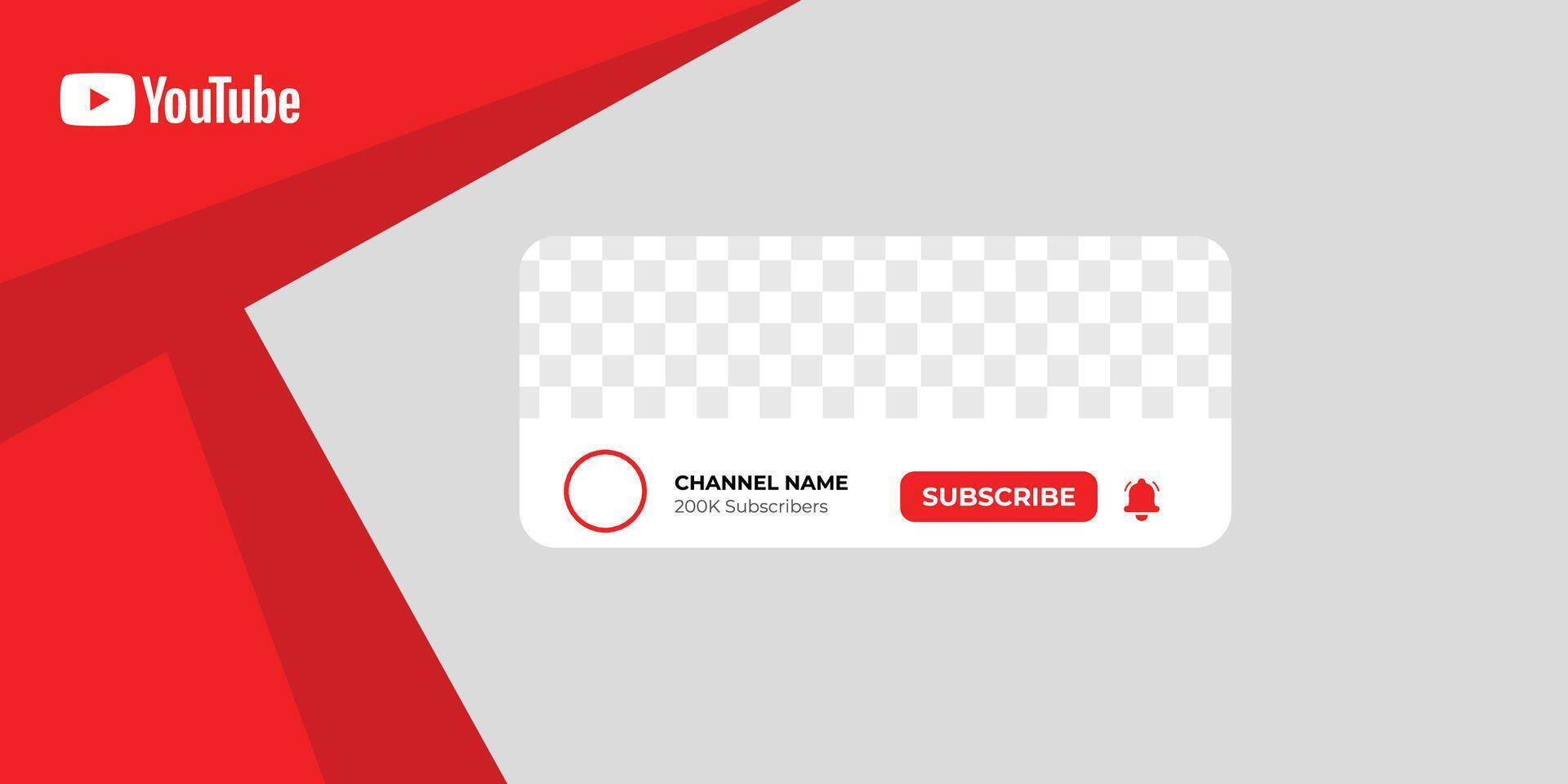 Youtube Profile Icon Interface. Subscribe Button. Channel Name. vector