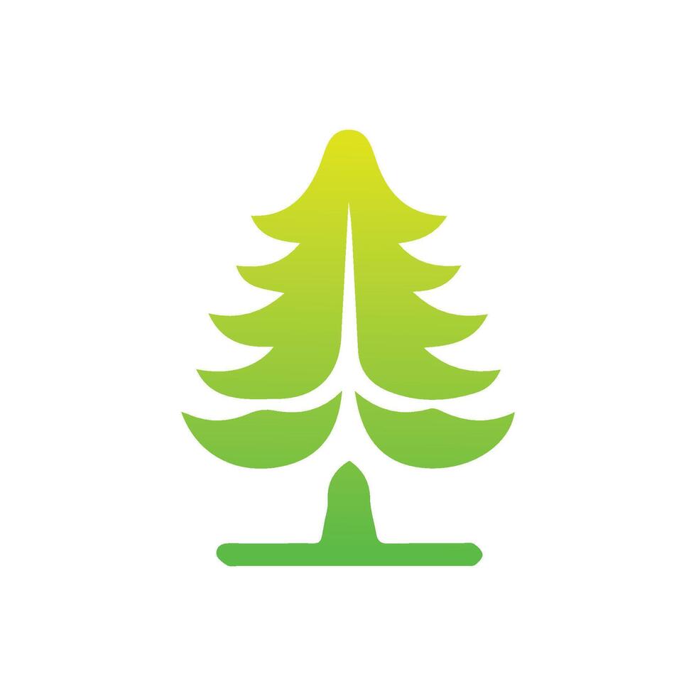Tree icon concept of a stylized tree with leaves,  vector illustration