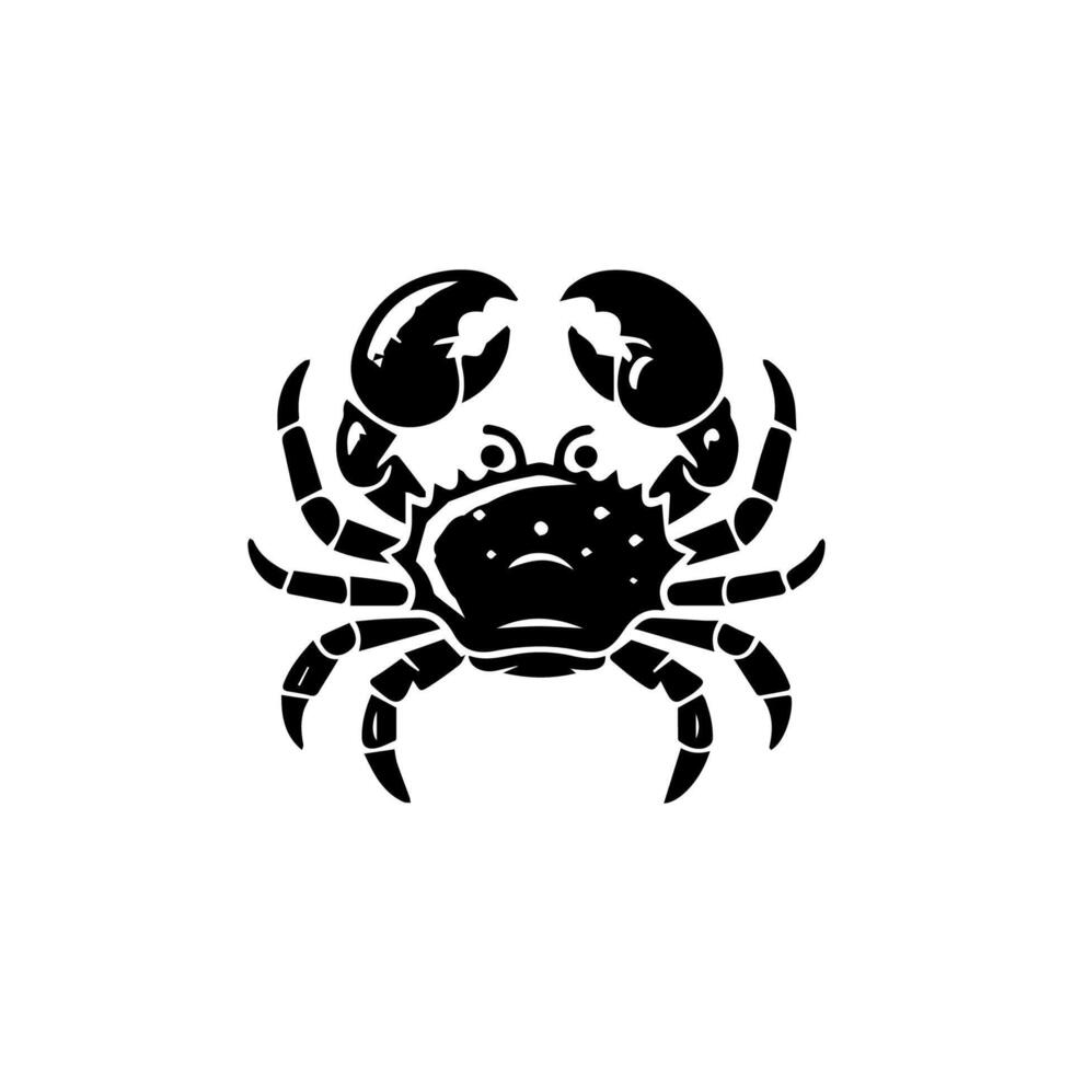 Crab silhouette. Logo. Isolated crab on white background vector