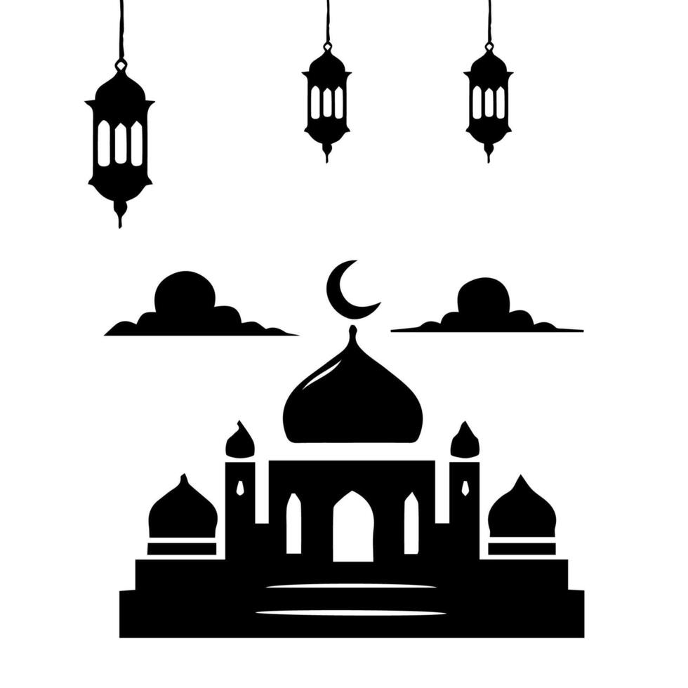 Ramadán Karrem medio Ramadán el generoso mes vector