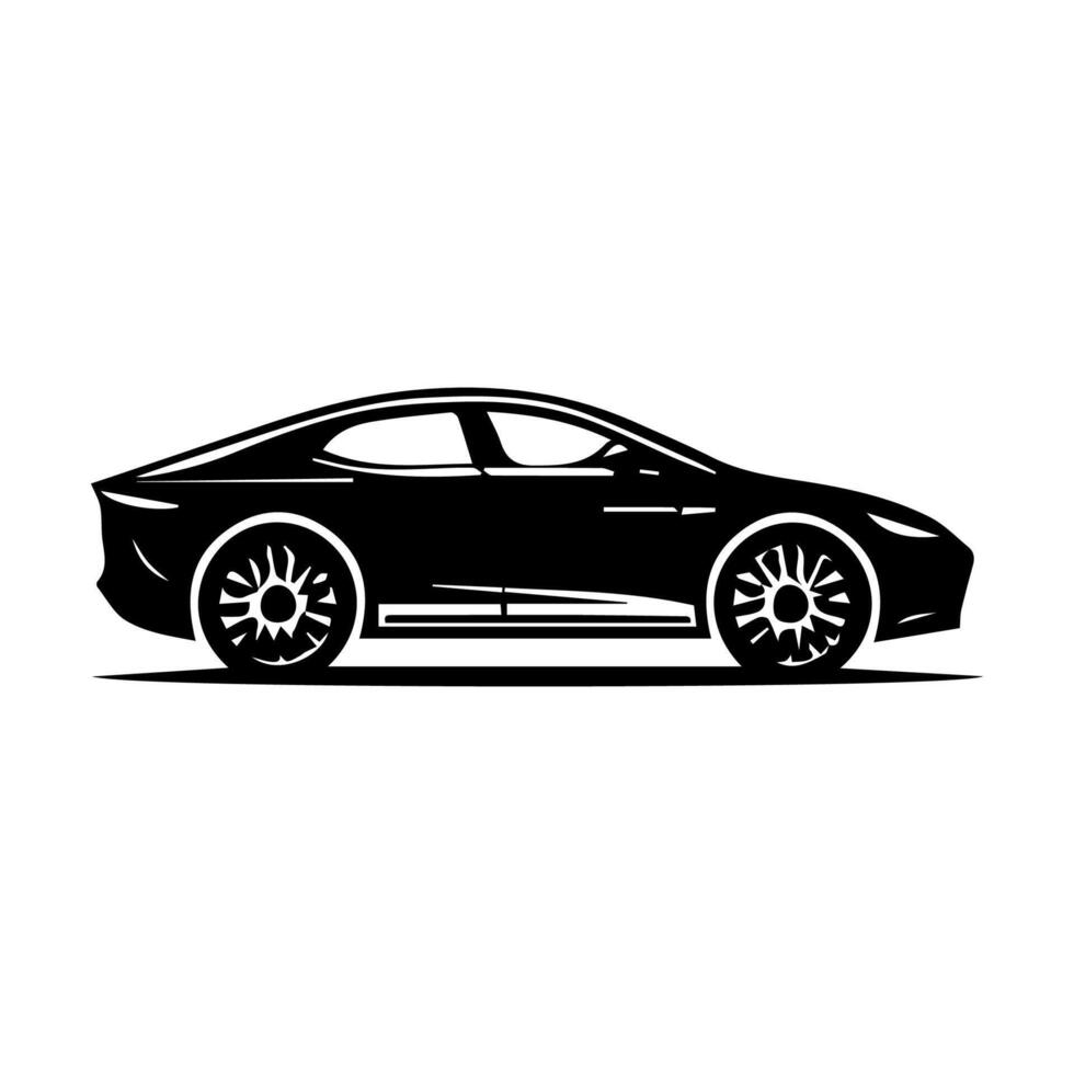 silhouette cars and on the road vehicle icon in isolated background, create by vector. vector