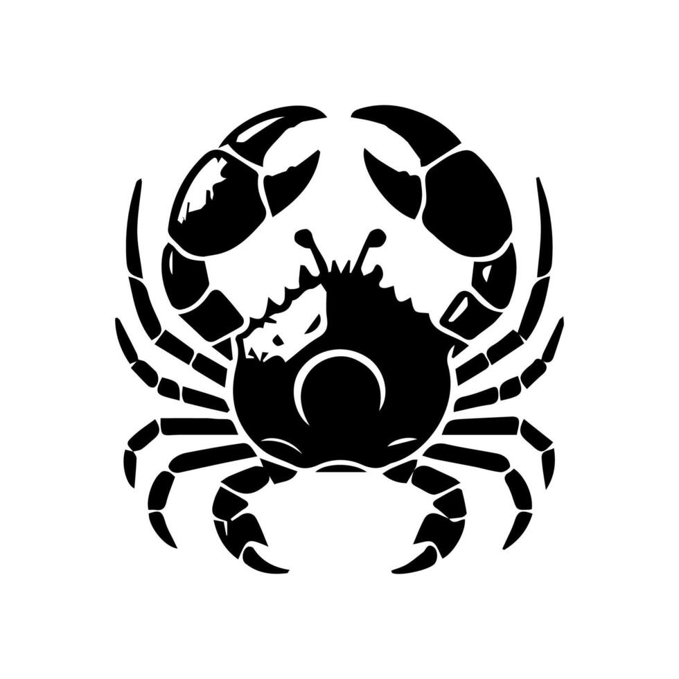 Crab silhouette. Logo. Isolated crab on white background vector